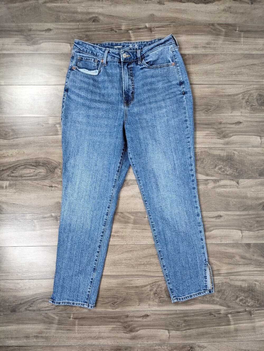 Old Navy Women's Jeans High Rise O.G. Straight Split Hem Size 12